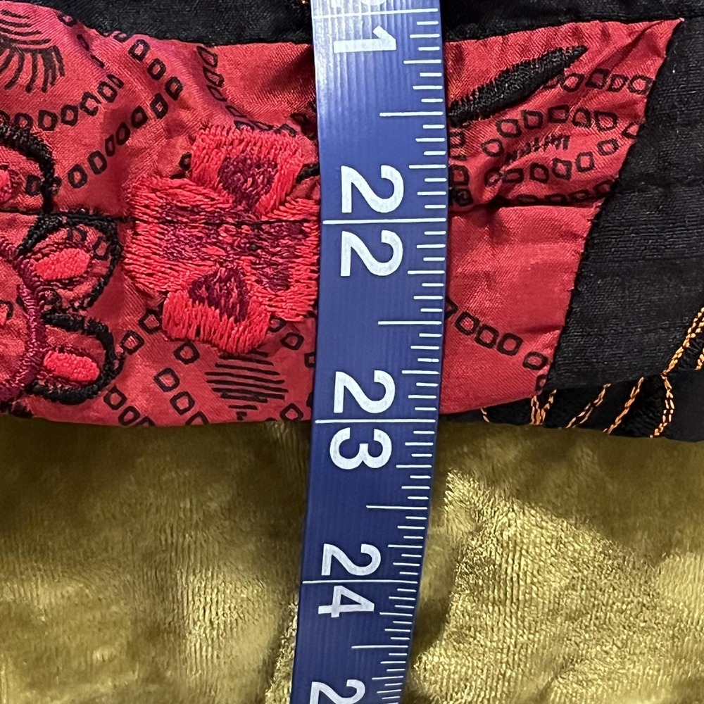 Chicos Patchwork Jacket Womens 3 Embroidered Silk… - image 6